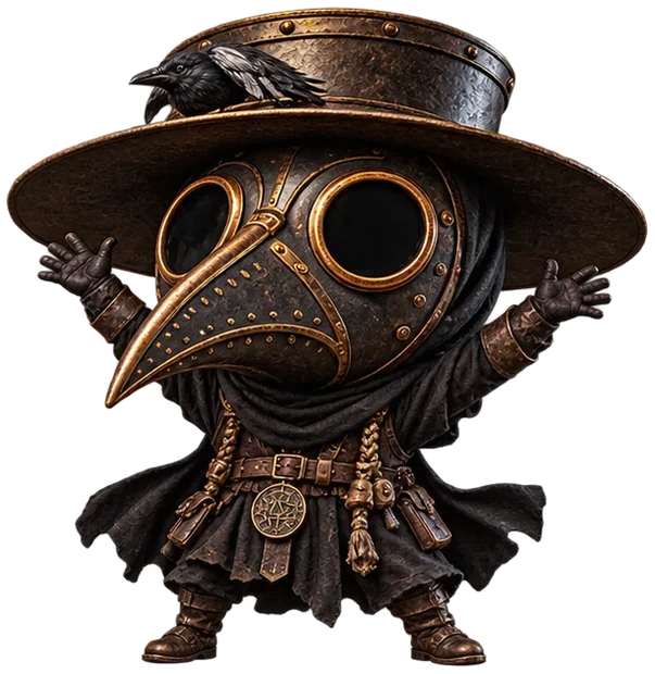 A tiny Plagunk with an enormous hat and goggles, arms out